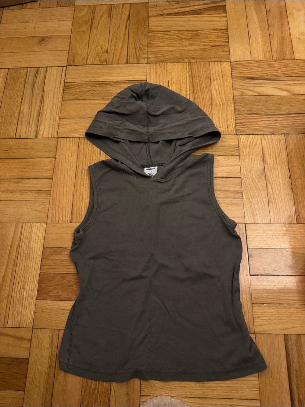 Old Navy Women's Sleeveless Hooded Tank Top - Gray 100% cotton